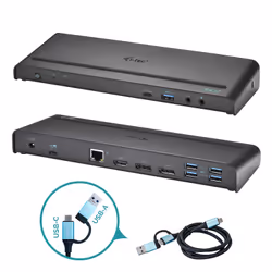 i-tec USB 3.0 / USB-C / Thunderbolt 3, 3x 4K Docking Station + Power Delivery 85W, Wired, USB 3.2 Gen 1 (3.1 Gen 1) Type-C, 8 ...