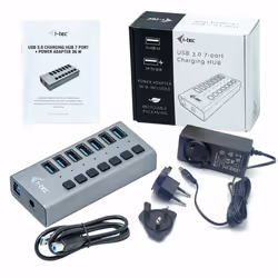 i-tec USB 3.0 Charging HUB 7port + Power Adapter 36 W - Additional view 4