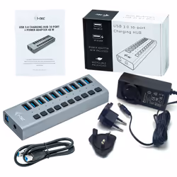 i-tec USB 3.0 Charging HUB 10 port + Power Adapter 48 W - Additional view 4