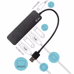 i-tec USB 3.0 Metal HUB 4 Port with individual On/Off Switches - Additional view 4