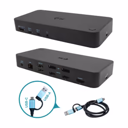 i-tec USB 3.0 / USB-C / Thunderbolt, 3x 4K Docking Station + Power Delivery 100W, Wired, USB 3.2 Gen 1 (3.1 Gen 1) Type-C, 10 ...