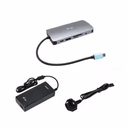 i-tec USB-C Metal Nano Dock HDMI/VGA with LAN + Charger 112W, Wired, USB 3.2 Gen 1 (3.1 Gen 1) Type-C, 100 W, 3.5 mm, 10,100, ...