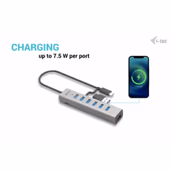 i-tec USB-C/USB-A Charging Metal HUB 7 Port - Additional view 6