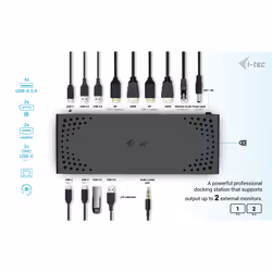 i-tec USB 3.0 / USB-C / Thunderbolt 3 Dual Display Docking Station Gen2 + Power Delivery 100W - Additional view 6