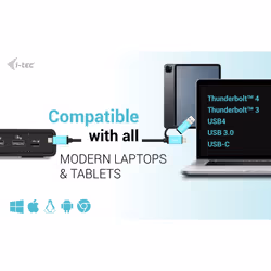 i-tec USB 3.0 / USB-C / Thunderbolt 3 Dual Display Docking Station Gen2 + Power Delivery 100W - Additional view 8