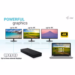 i-tec USB 3.0 / USB-C / Thunderbolt, 3x 4K Docking Station Gen 2 + Power Delivery 100W - Additional view 8