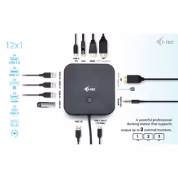 i-tec USB-C HDMI Dual DP Docking Station with Power Delivery 100 W + Universal Charger 100 W - Additional view 6
