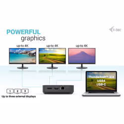 i-tec USB-C HDMI Dual DP Docking Station with Power Delivery 100 W + Universal Charger 100 W - Additional view 8