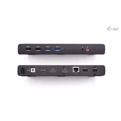 i-tec USB 3.0 / USB-C / Thunderbolt Dual Display Docking Station + Power Delivery 100W