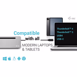 i-tec USB-C Metal Ergonomic 3x 4K Display Docking Station + Power Delivery 100 W - Additional view 4