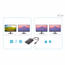 i-tec USB-C Dual 4K/60Hz (single 8K/30Hz) DP Video Adapter - Additional view 5