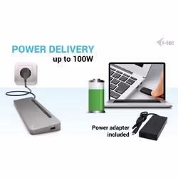 i-tec USB-C Metal Ergonomic 3x 4K Display Docking Station with Power Delivery 100 W + Universal Charger 100 W - Additional view 5