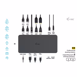 i-tec USB 3.0 / USB-C / Thunderbolt 3 Professional Dual 4K Display Docking Station Generation 2 + Power Delivery 100W - Additional view 5