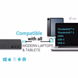 i-tec USB 3.0 / USB-C / Thunderbolt 3 Professional Dual 4K Display Docking Station Generation 2 + Power Delivery 100W - Additional view 7