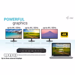 i-tec USB-C Triple Display Docking Station Gen 2 + Power Delivery 100W - Additional view 7