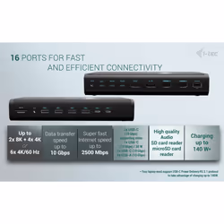 i-tec Universal 6x 4K/60Hz Display Docking Station + Power Delivery 140W - Additional view 4