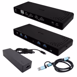 i-tec Universal Dual 4K Display Docking Station + Power Delivery 85W, Wired, USB 3.2 Gen 1 (3.1 Gen 1) Type-C, 85 W, 10,100,1 ...