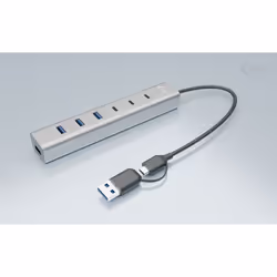 i-tec USB-C/USB-A Charging Metal HUB 7 port (3x USB-C, 4x USB-A) - Additional view 4