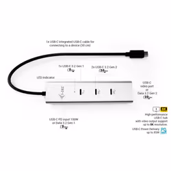 i-tec Metal USB-C Charging HUB 5port with USB-C video 8K + Power Delivery 85W - Additional view 6