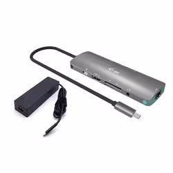i-tec USB-C Metal Nano Docking Station 4K HDMI LAN with Power Delivery 100W + Universal Charger 100W, Wired, USB 3.2 Gen 1 (3 ...