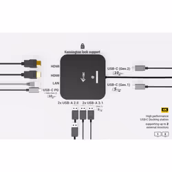 i-tec USB-C Dual HDMI Docking Station with Power Delivery 100 W - Additional view 4