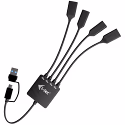 i-tec USB-C/USB-A Cable HUB 4 port (2x USB-C, 2x USB-A), USB 3.2 Gen 1 (3.1 Gen 1) Type-A + Type-C, USB 3.2 Gen 1 (3.1 Gen 1) ...