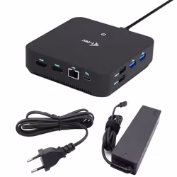 i-tec USB-C DP Dual HDMI Docking Station with Power Delivery 100 W + Universal Charger 100W, Wired, USB 3.2 Gen 2 (3.1 Gen 2) ...