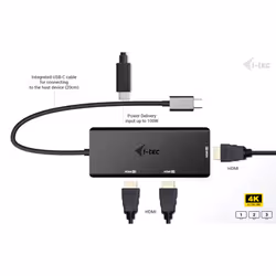 i-tec USB-C Triple 4K HDMI Video Adapter, Power Delivery 100W - Additional view 5