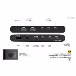 i-tec KVM Docking Station HDMI for 2 hosts, Power Delivery 2x 100W - Additional view 4