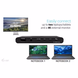 i-tec KVM Docking Station HDMI for 2 hosts, Power Delivery 2x 100W - Additional view 7