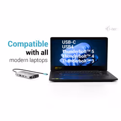 i-tec USB-C Metal Nano 3x Display (DP, HDMI and VGA) Docking Station + Power Delivery 100 W - Additional view 5