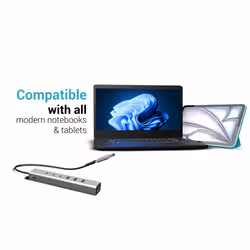 i-tec USB-C/USB-A Metal HUB 6 port (3x USB-C, 3x USB-A), LAN, Power Delivery 85W - Additional view 7