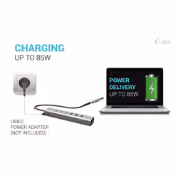 i-tec USB-C/USB-A Metal HUB 6 port (3x USB-C, 3x USB-A), LAN, Power Delivery 85W - Additional view 8
