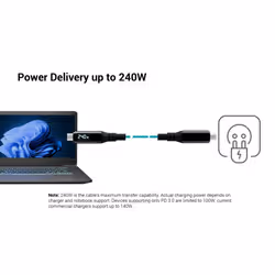 i-tec Thunderbolt 4/USB4 Class Pro Cable 240W with LCD (40 Gbps, 150 cm) - Additional view 6