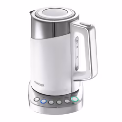 Concept RK3170, 1.7 L, 2200 W, Stainless steel, White, Plastic, Stainless steel, Adjustable thermostat, Water level indicator