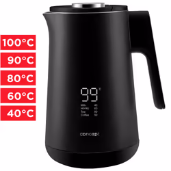 Concept RK3340 electric kettle 1.7 L 1500 W Black