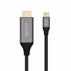Epico 9915101900026, USB - C, HDMI, 1.8 m, Black, Grey