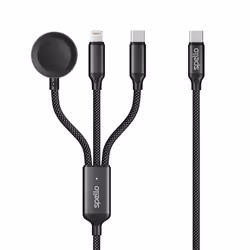 Epico Spello, 1.2 m, USB C, USB-C/Lightning/Watch, USB 2.0, 0.48 Gbit/s, Black