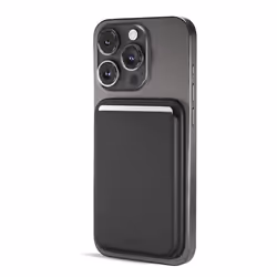 Epico Mag+ Wallet, Card holder, Black, Genuine leather, Apple, 67 mm, 95 mm
