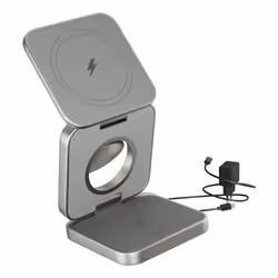 Epico UltraBase EF45, Indoor, USB, 9 V, Wireless charging, 1 m, Titanium