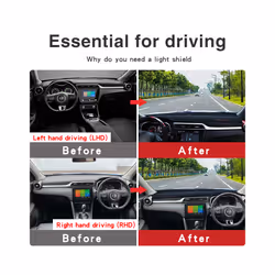 For MG ZS EV 2017 2018 2019 2020 2021 2022 2023 Car Dashboard Cover Dash - A RHD Red Side