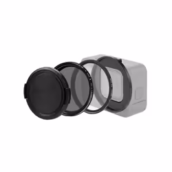 For GoPro HERO12 Black /11 Black /11 Black Mini /10 Black /9 Black PULUZ 52mm UV ND2-400 Filter with Adapter Ring(Black)