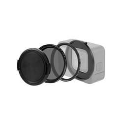 For GoPro HERO12 Black /11 Black /11 Black Mini /10 Black /9 Black PULUZ 52mm UV ND2-400 Filter with Adapter Ring(Black)