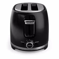 Tesla TS200BX toaster 7 2 slice(s) 850 W Black, Stainless steel