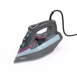 Tesla IR400GP, Dry & Steam iron, Ceramic soleplate, 1.9 m, 135 g/min, Grey, Purple, 25 g/min