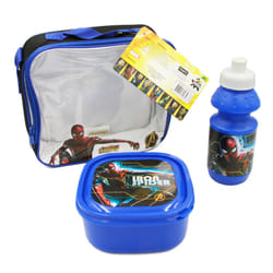 Marvel Iron Spider Man - 3 Piece Lunch Bag Sandwich Box Sports Bottle