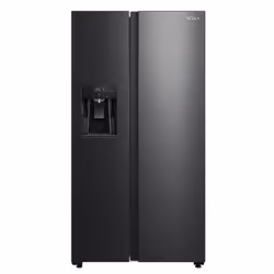 The Tesla T569AFFX Side by Side Fridge Freezer offers ample storage with a total capacity of 569L. The 372L refrigerator feat ...