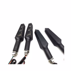 Universal Motorcycle Water Flowing  LED Turn Signals Blinker Lights Built - 2pcs