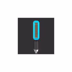 1Pc Turn Signal LED Light Motorcycle Stop Signal DRL Flowing Water Flashing - Blue