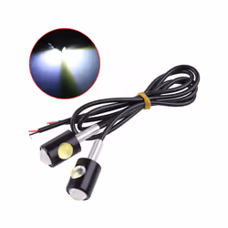 2Pcs LED Motorcycle Signal Lamp Super Bright LED Number License Plate - White